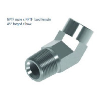 Adapter 45°  1/4 NPT Bi- 1/4 NPT Bu