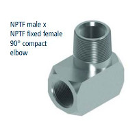 Adapter 45°  1/4 NPT Bi- 1/4 NPT Bu