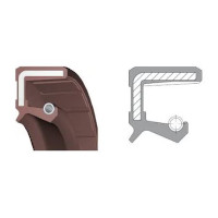 Oliekeerring + stoflip  55x80x10 FPM