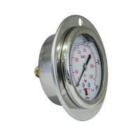 RVS Manometer 0-10 dia 100